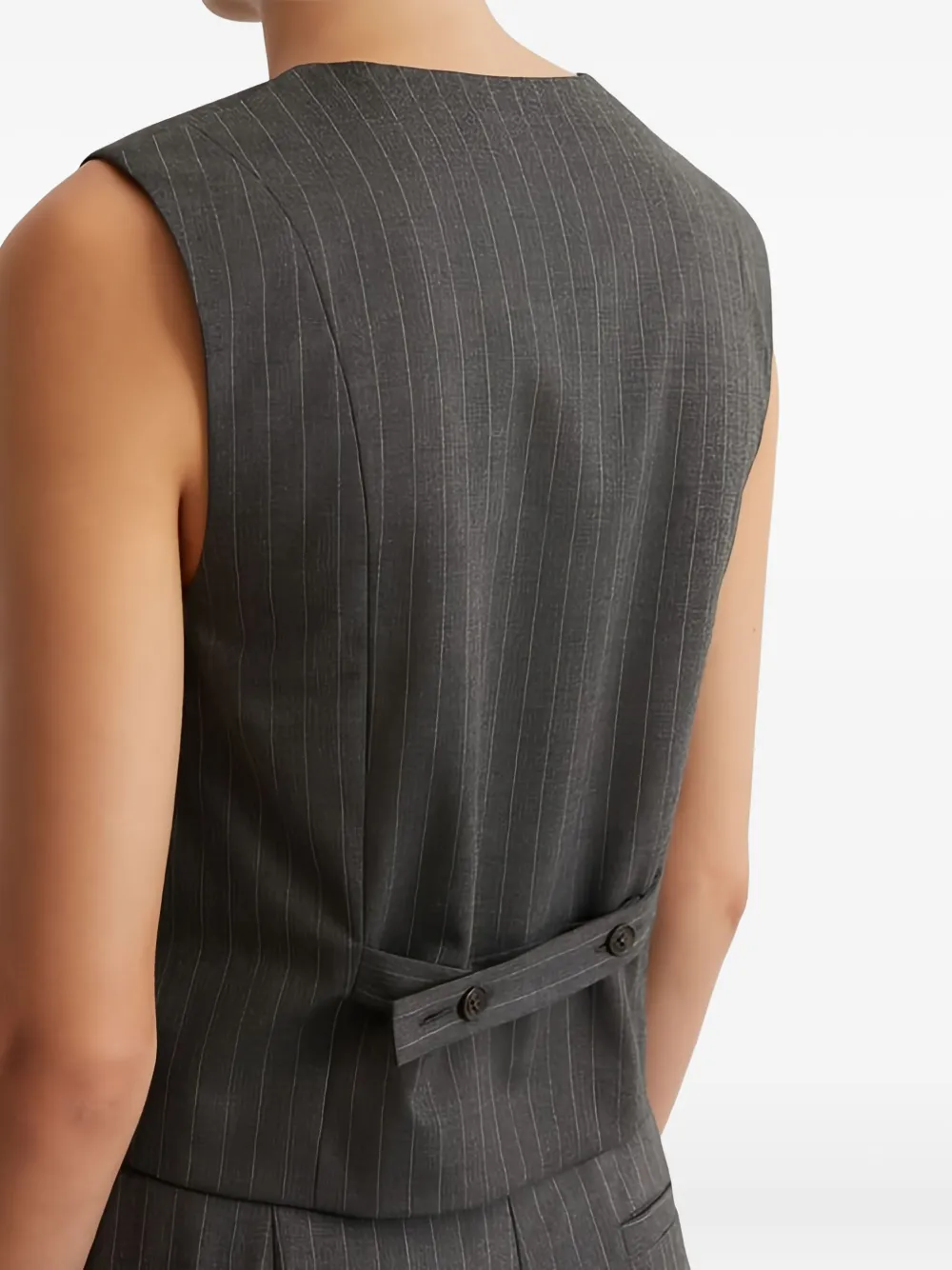 Marc O'Polo Gilet met krijtstreep Grijs