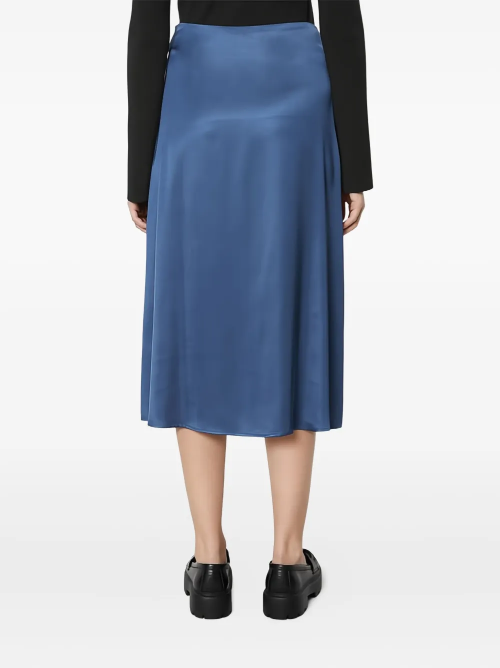 Marc O'Polo Midi-rok met satijnen-effect Blauw