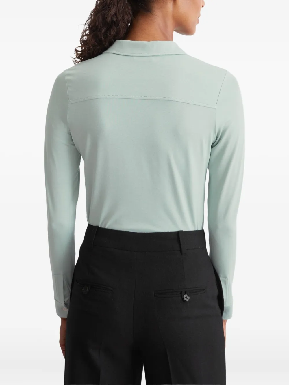 Marc O'Polo Button-up blouse met lange mouwen Groen