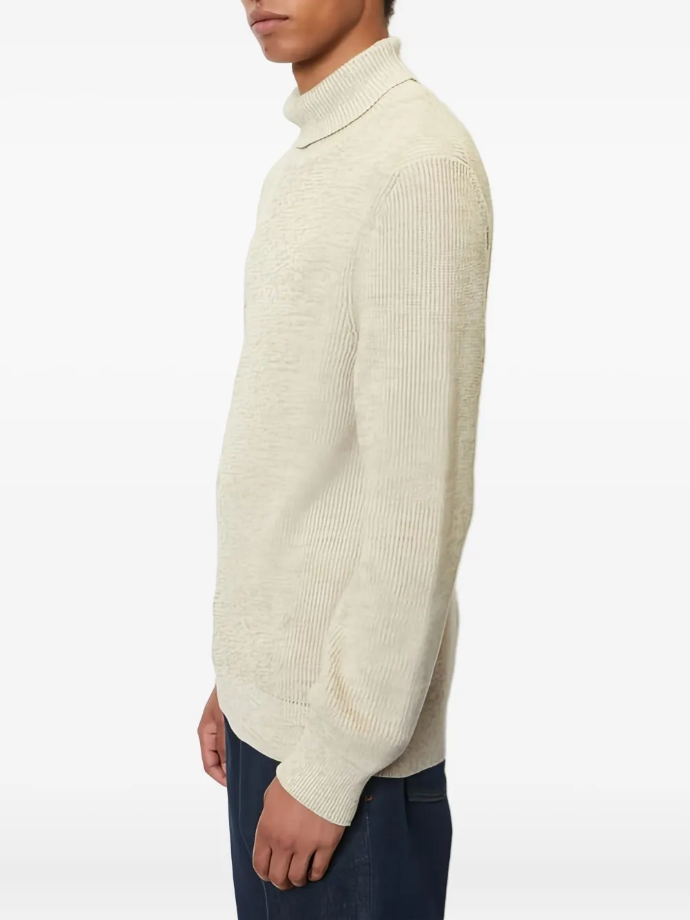 Marc O'Polo Geribbelde coltrui Beige