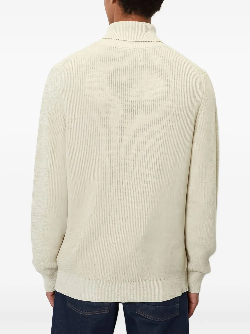 Marc O'Polo Geribbelde coltrui Beige