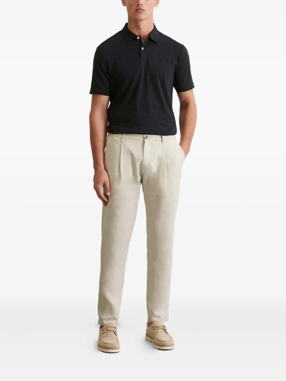 Marc O'Polo Katoenen poloshirt Zwart