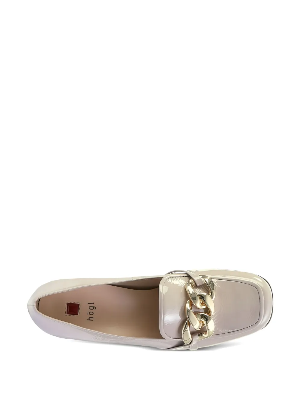 Hogl Ally block-heel leather loafers Neutrals