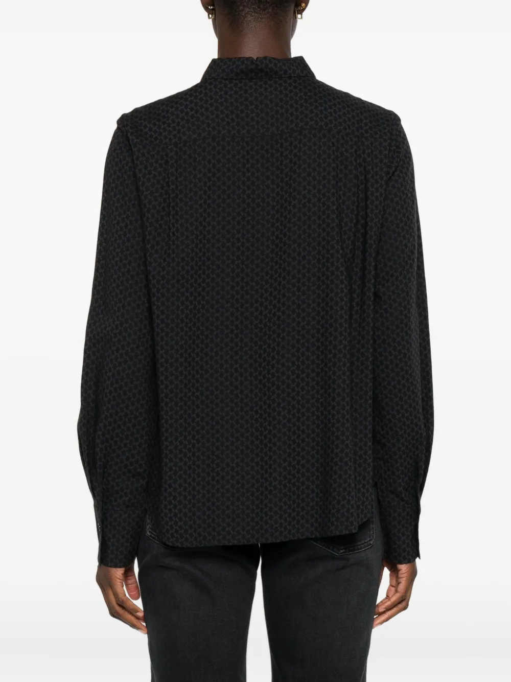 Marc O'Polo blouse met geometrische print Zwart