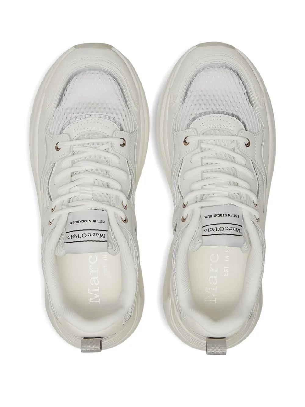 Marc O'Polo Chunky sneakers met mesh vlakken Wit