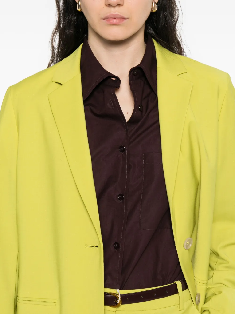 Marc O'Polo Blazer met enkele rij knopen Groen