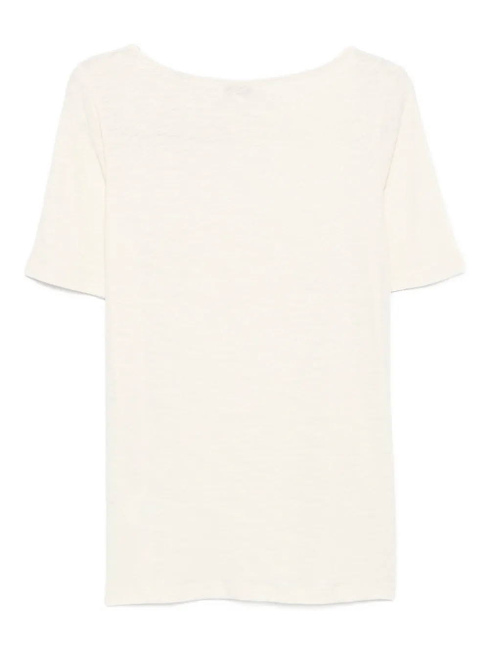 Marc O'polo Crew Neck Short-sleeve Top In Neutral