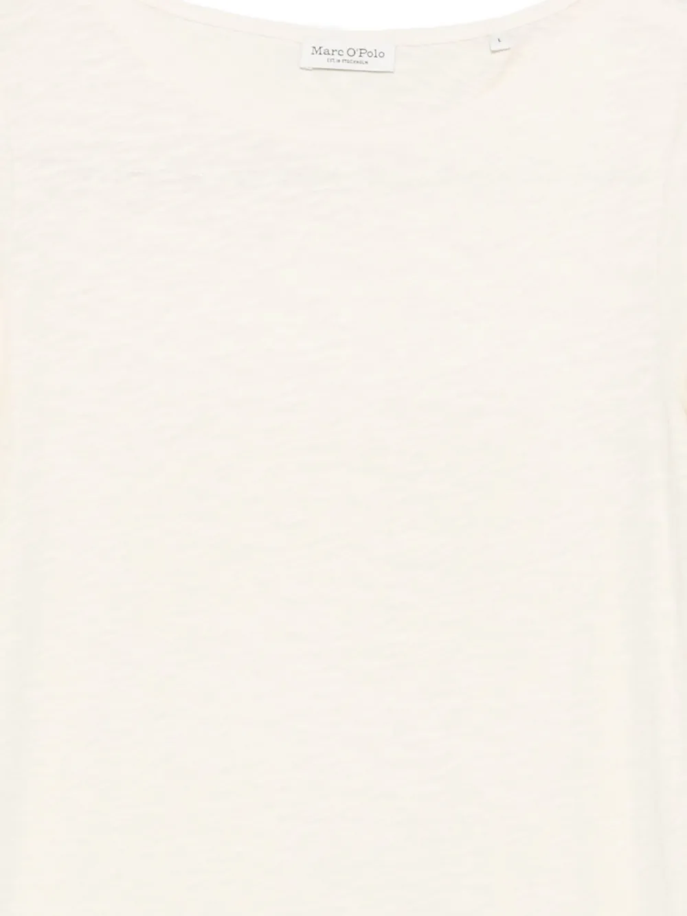 Marc O'polo Crew Neck Short-sleeve Top In Neutral