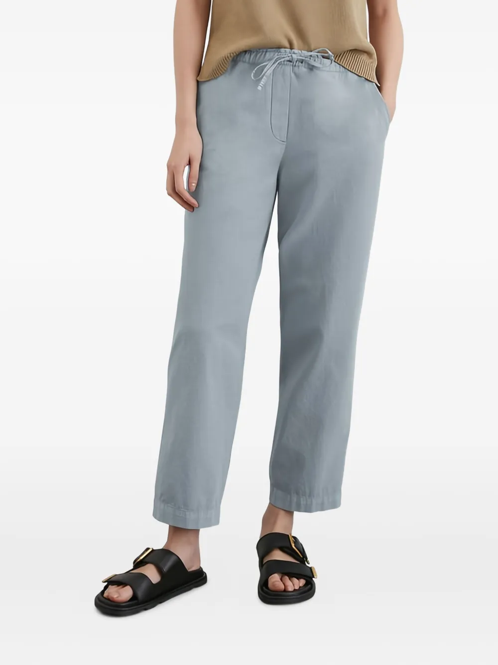 Marc O'Polo Broek met trekkoordtaille Blauw