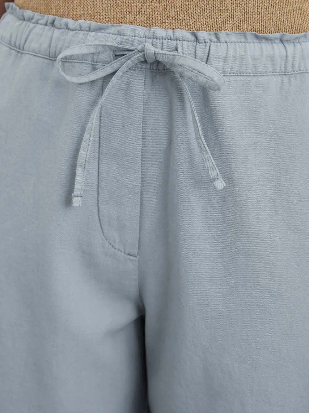 Marc O'Polo Broek met trekkoordtaille Blauw