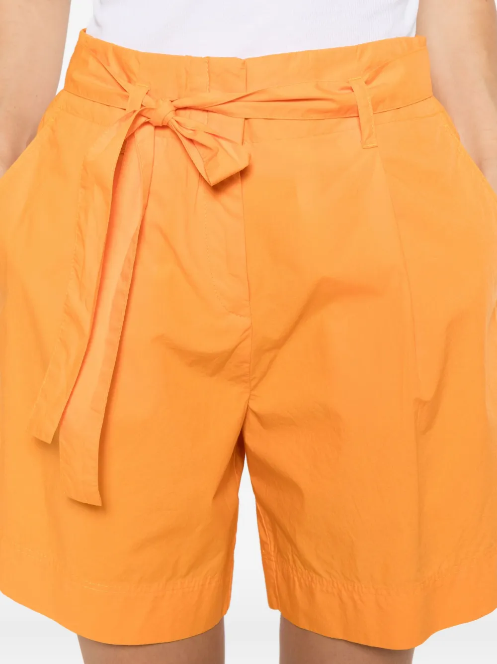 Marc O'Polo belted cotton shorts Oranje