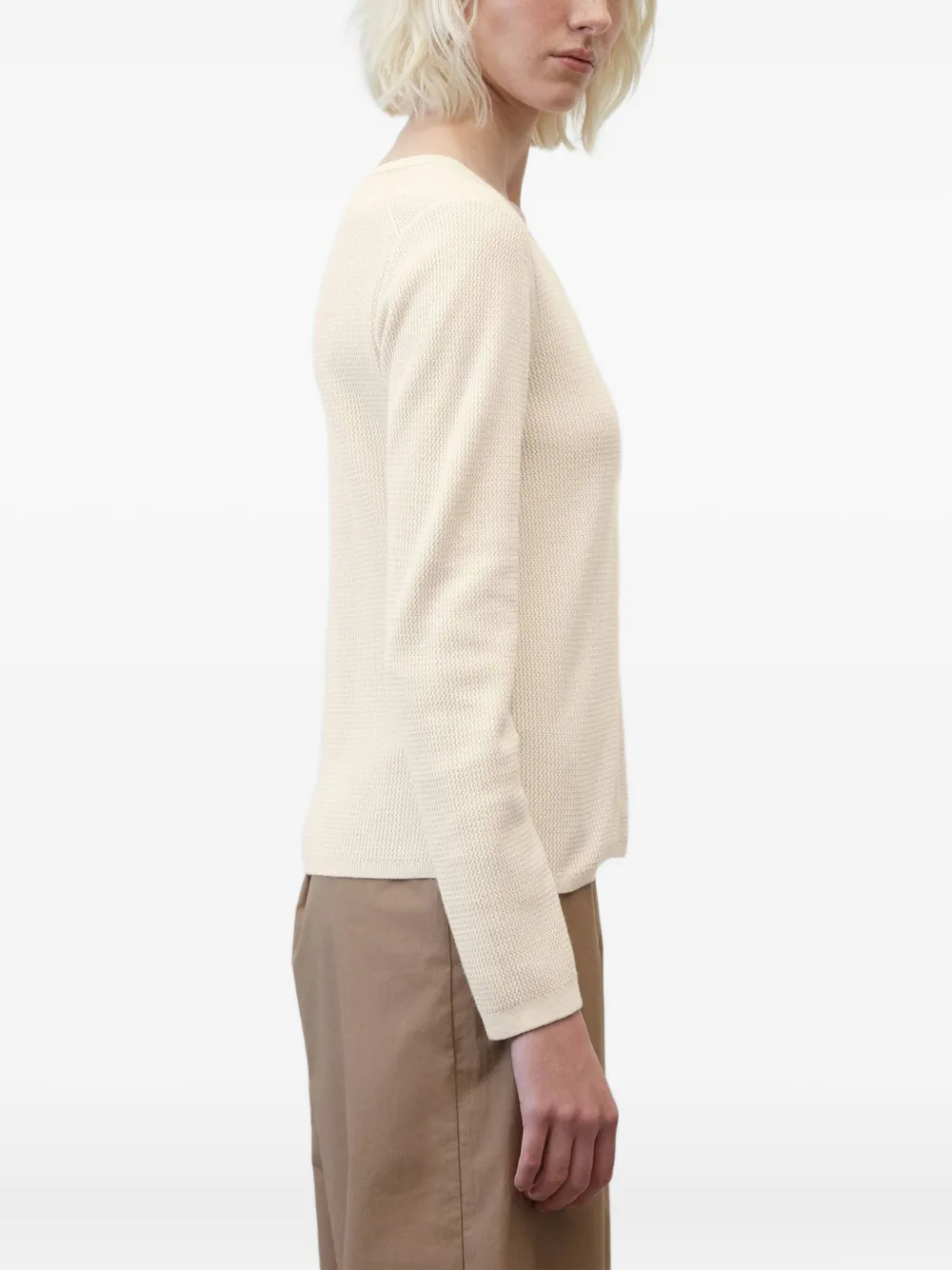 Marc O'Polo Trui met ronde hals Beige