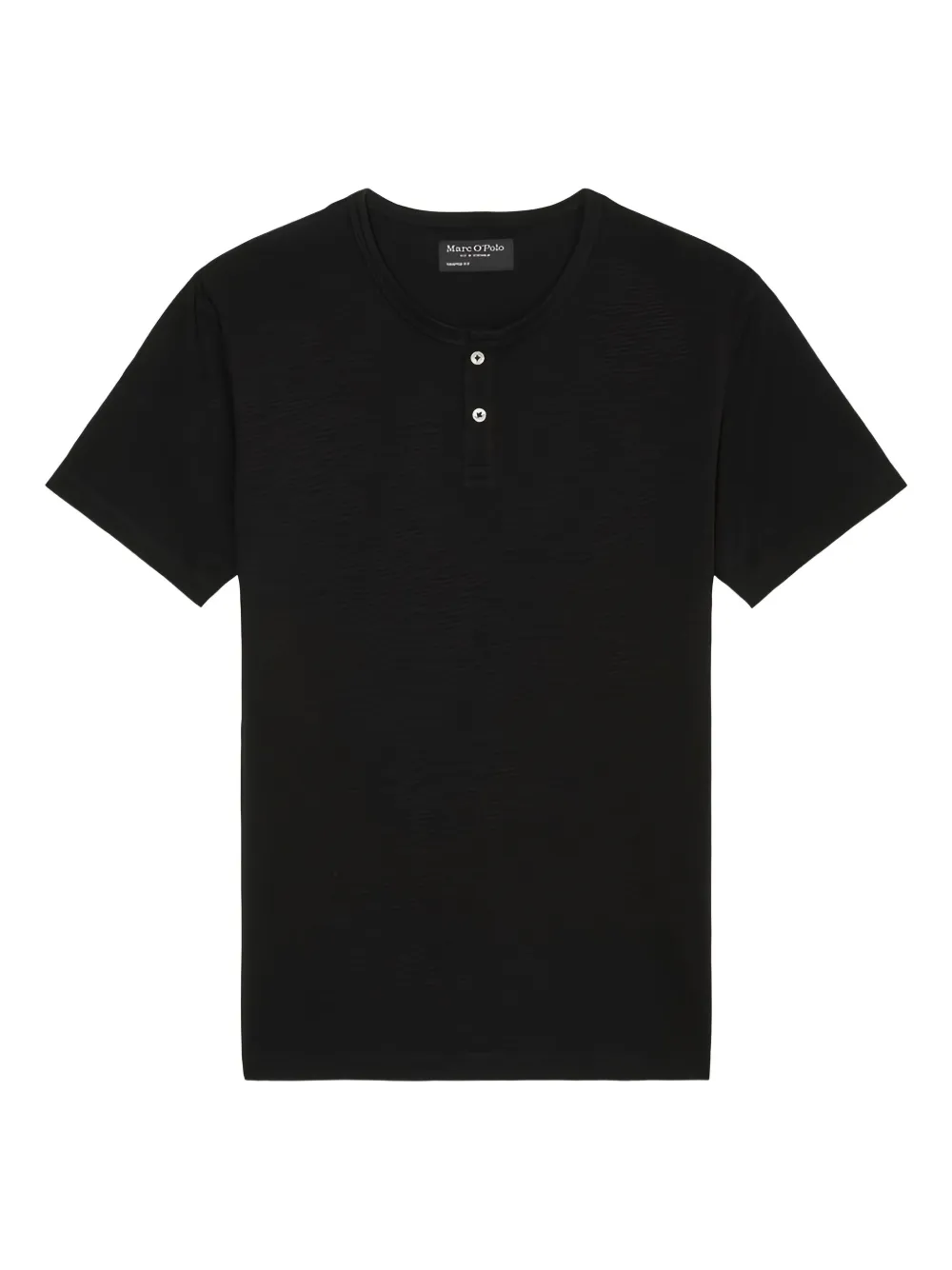 Marc O'Polo button-front short-sleeve T-shirt | Black | Image 1