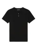 Marc O'Polo button-front short-sleeve T-shirt - Black
