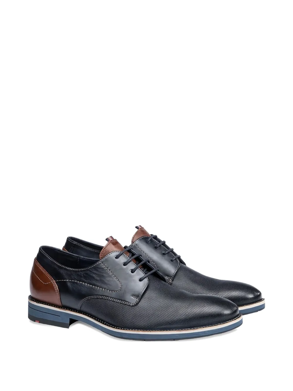 Lloyd Harris textured leather Derby shoes Blue