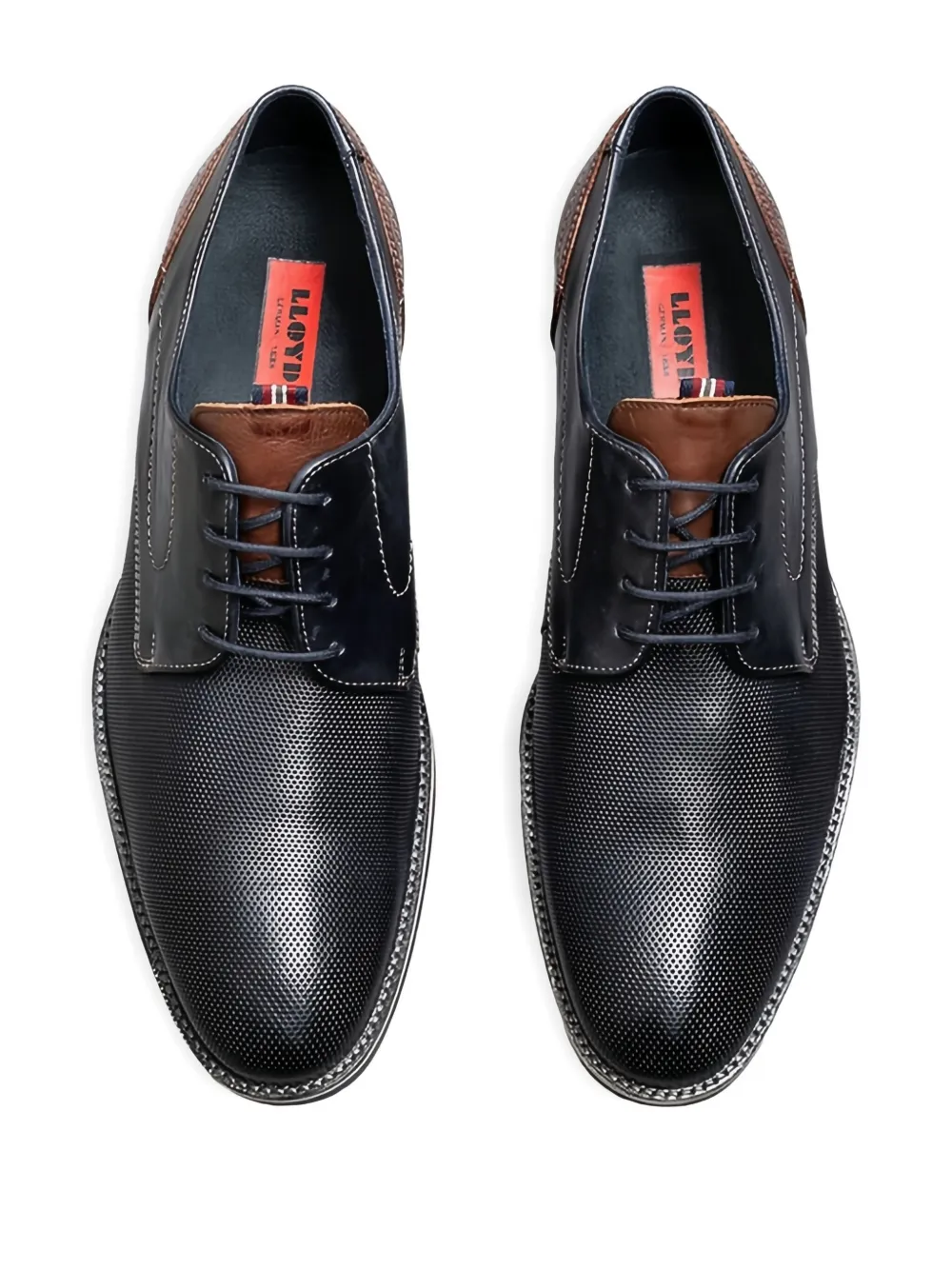 Lloyd Harris textured leather Derby shoes Blue