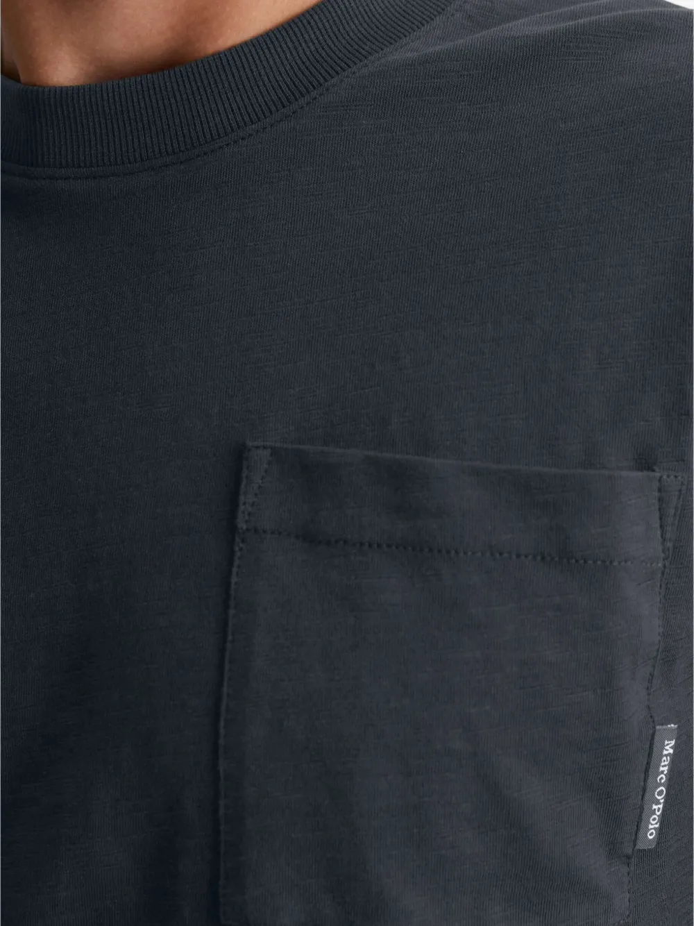 Marc O'Polo T-shirt met borstzak en lange mouwen Blauw