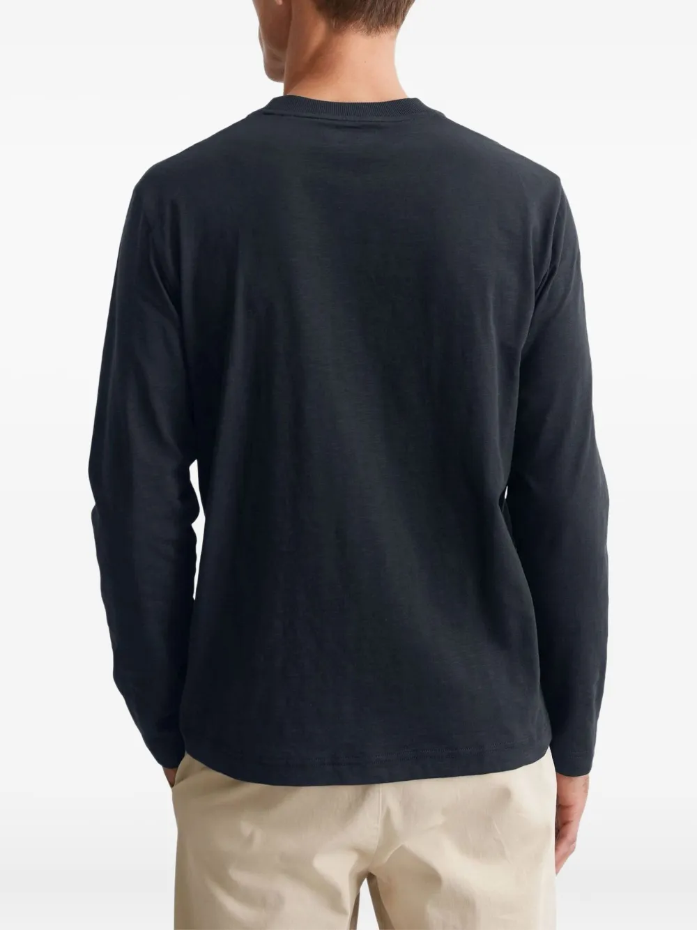 Marc O'Polo T-shirt met borstzak en lange mouwen Blauw