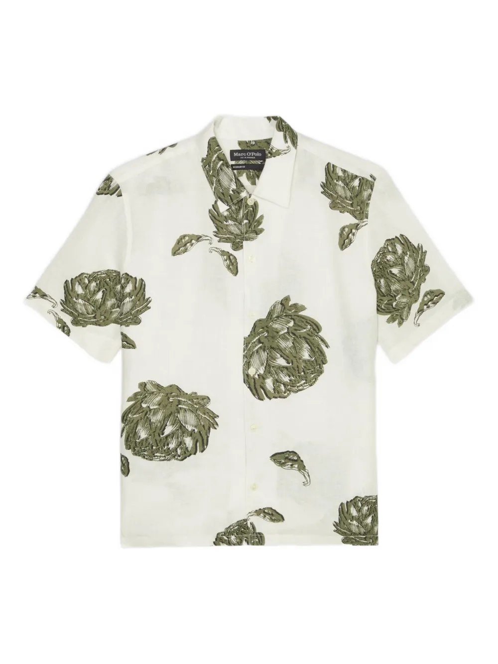 Marc O'Polo Overhemd met bloemenprint Wit