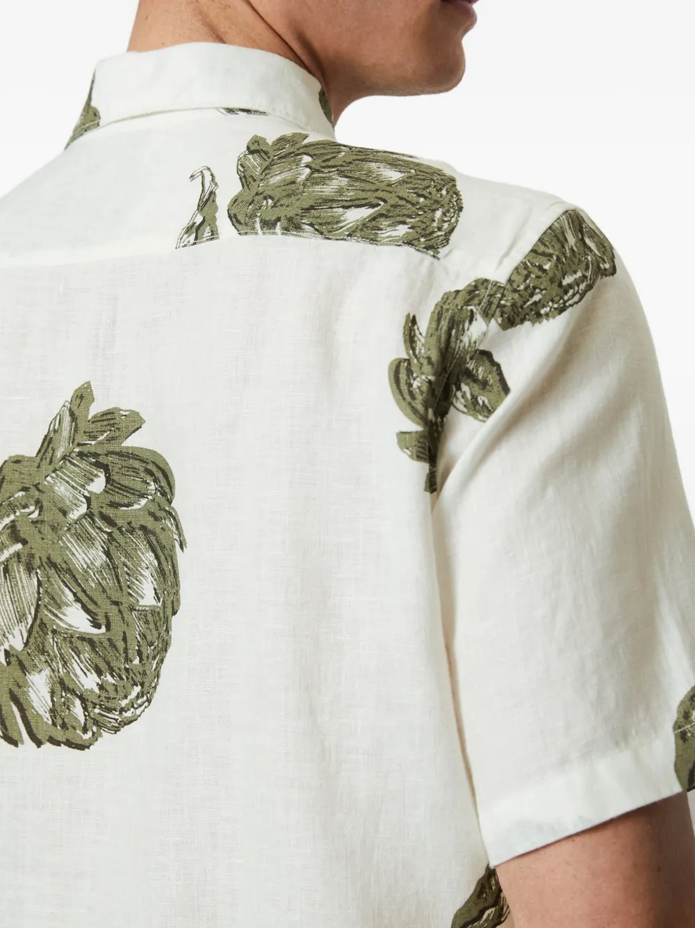 Marc O'Polo Overhemd met bloemenprint Wit