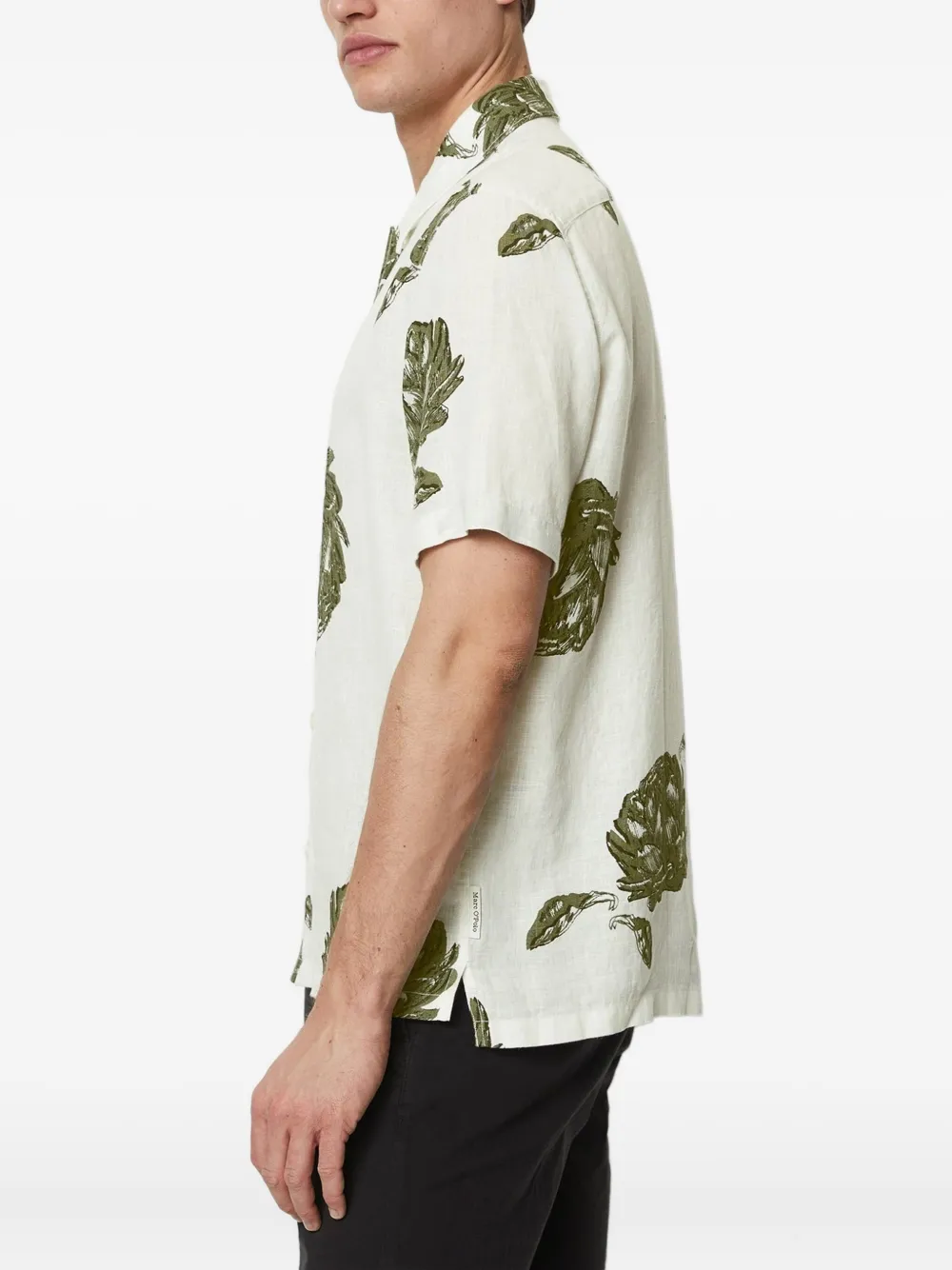 Marc O'Polo Overhemd met bloemenprint Wit