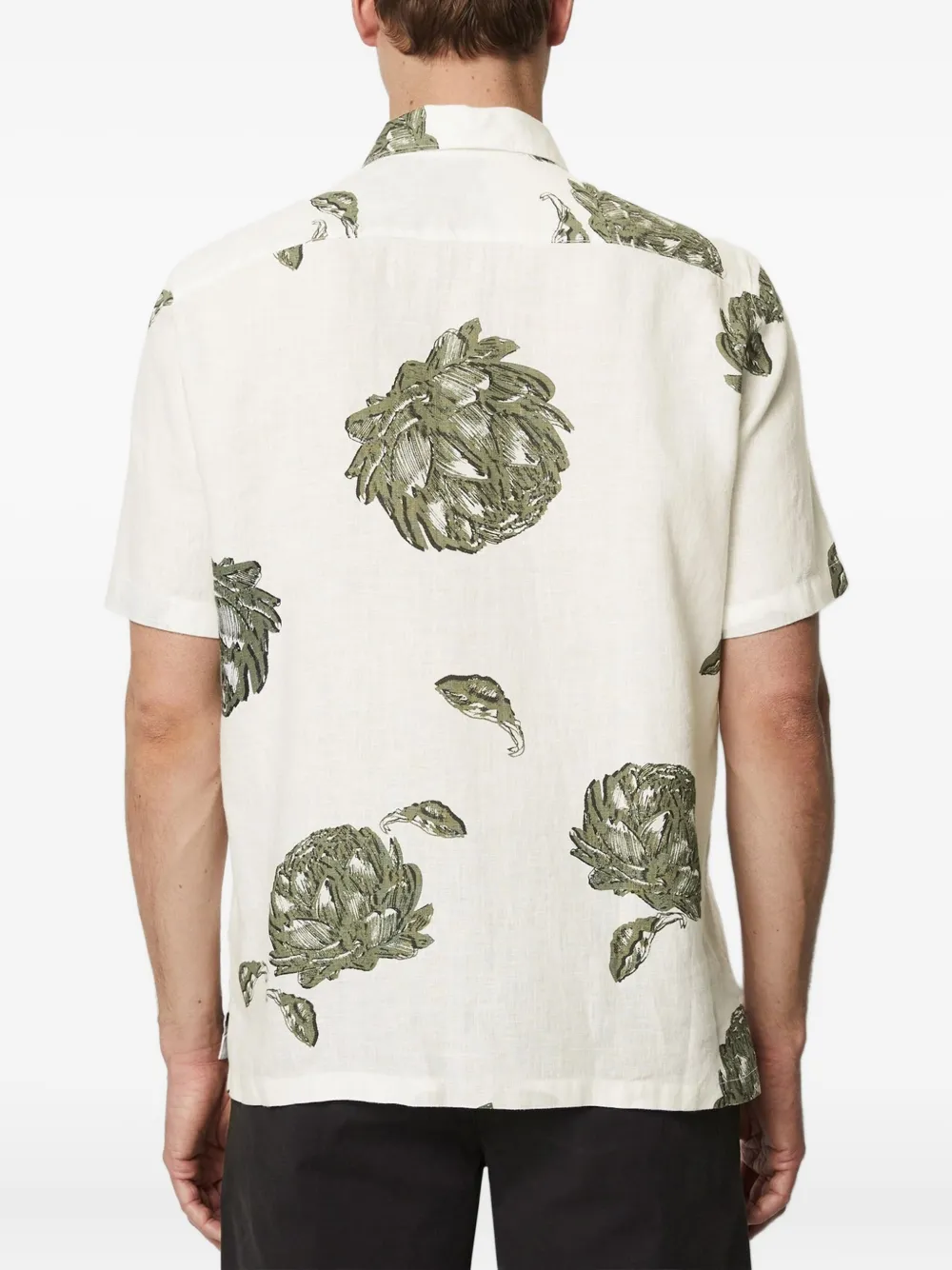 Marc O'Polo Overhemd met bloemenprint Wit