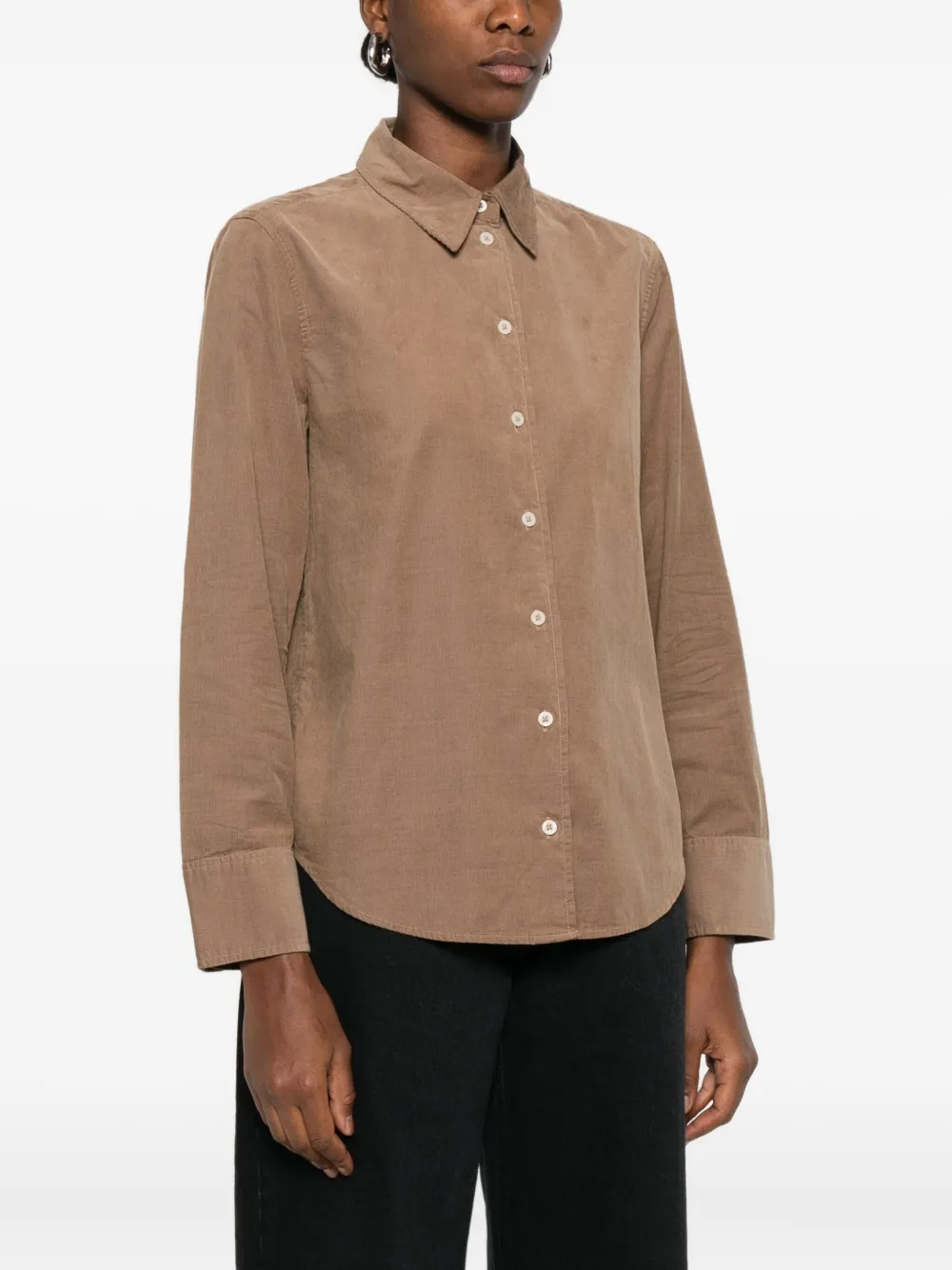 Marc O'polo Corduroy Long-sleeves Shirt In Brown