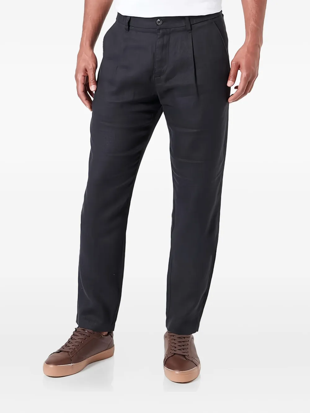 Marc O'Polo dart-detail linen trousers | Black | Image 1