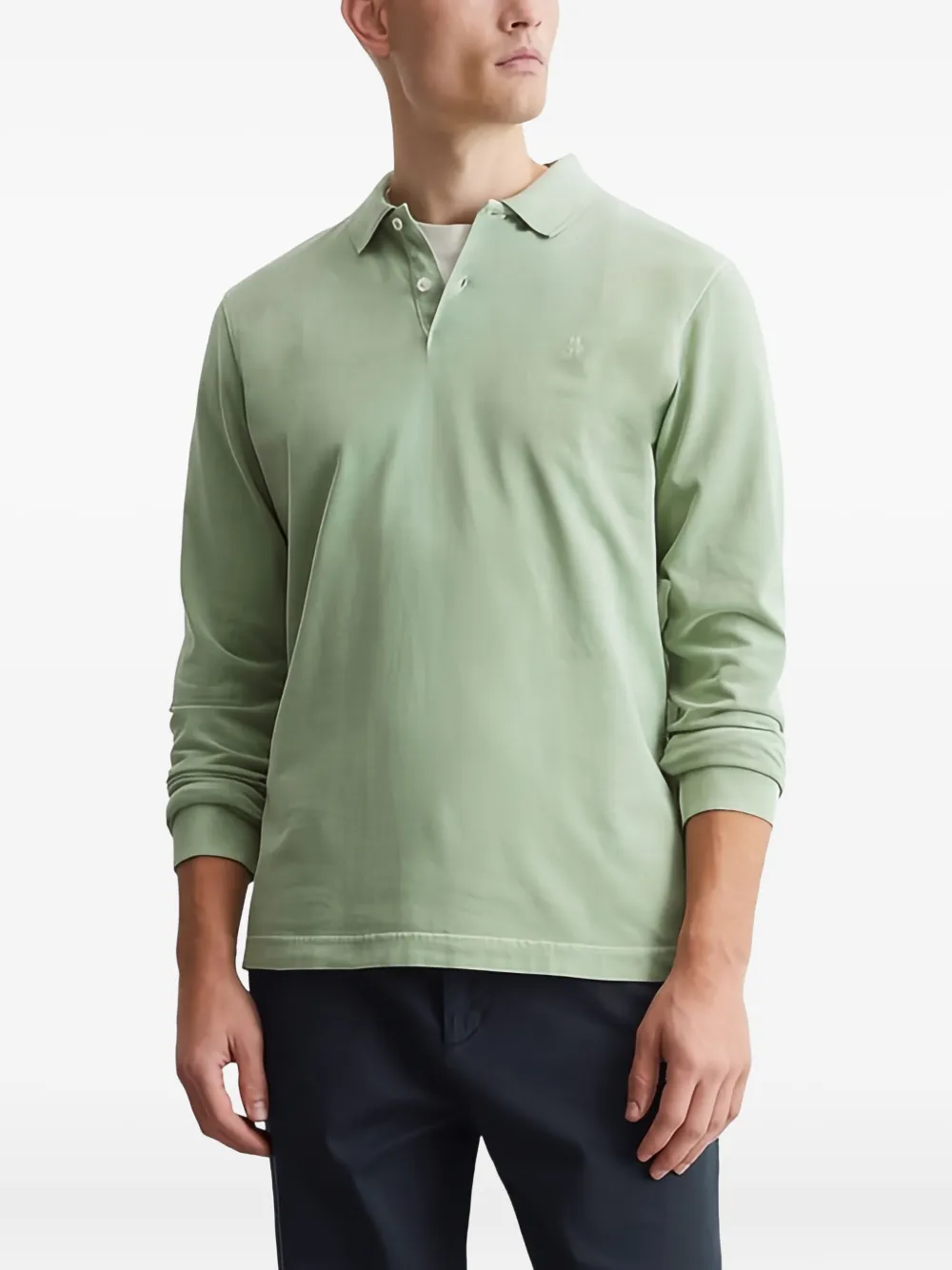 Marc O'Polo Poloshirt met lange mouwen Groen