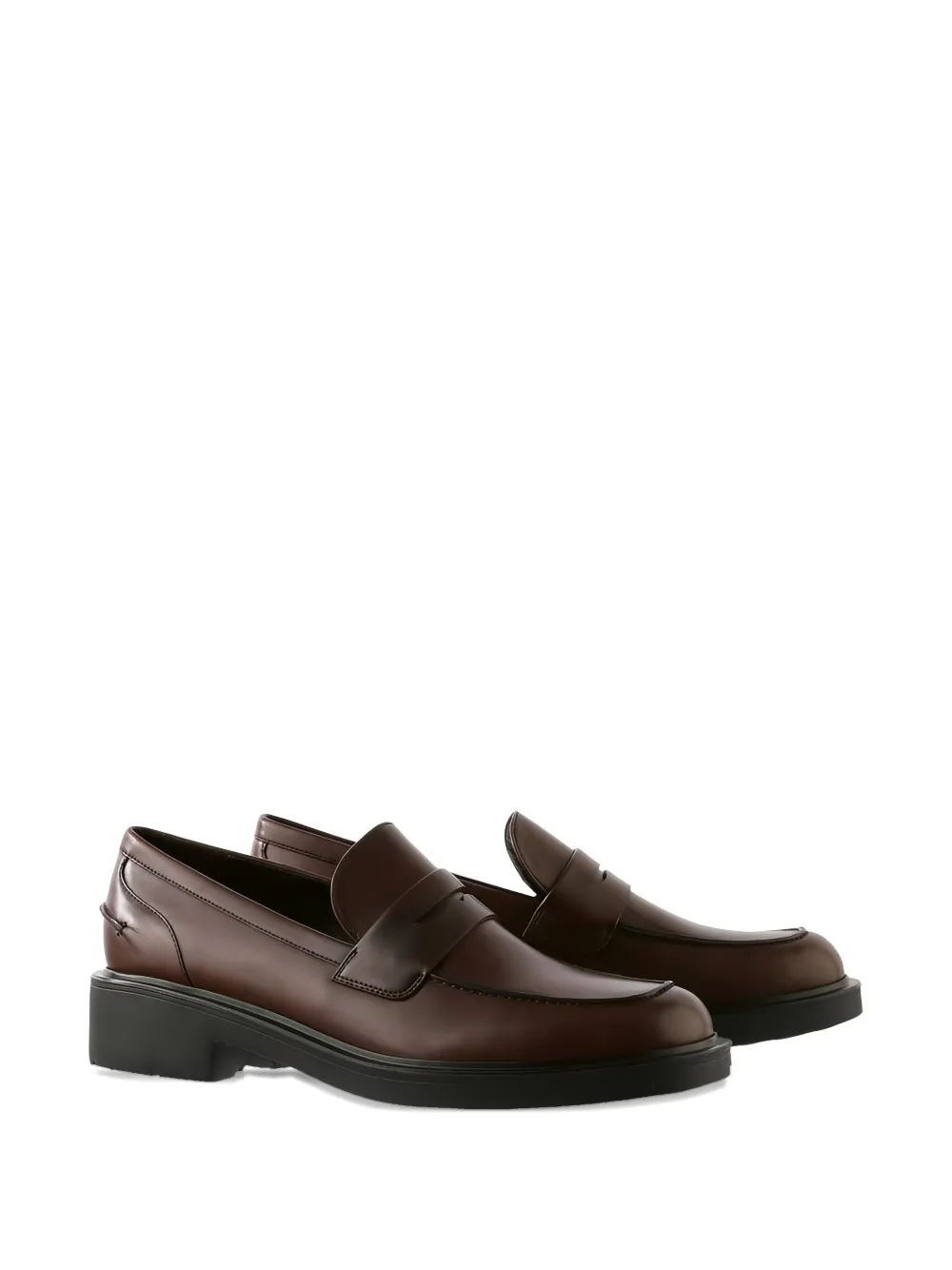 Hogl Lauren chunky-sole leather loafers - Bruin