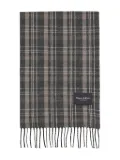 Marc O'Polo plaid fringed scarf - Grey