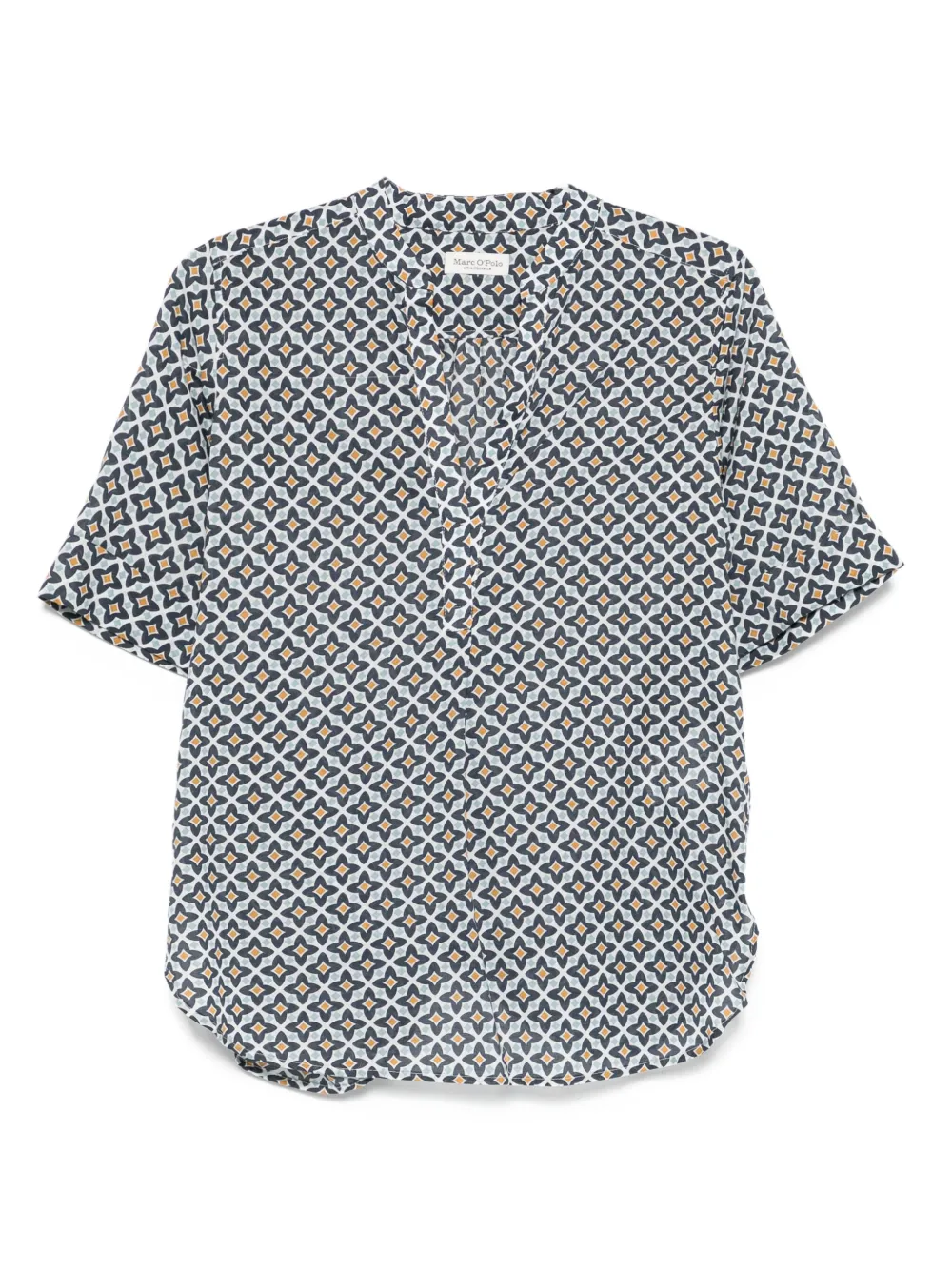 Marc O'Polo Blouse met geometrische print Blauw