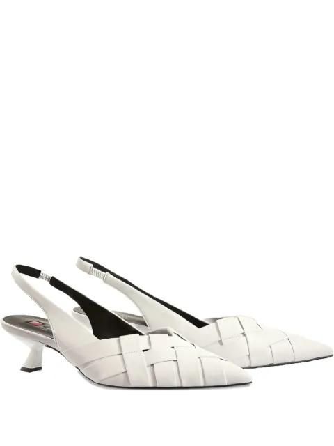 Hogl 45mm Estelle slingback kitten-heel pumps