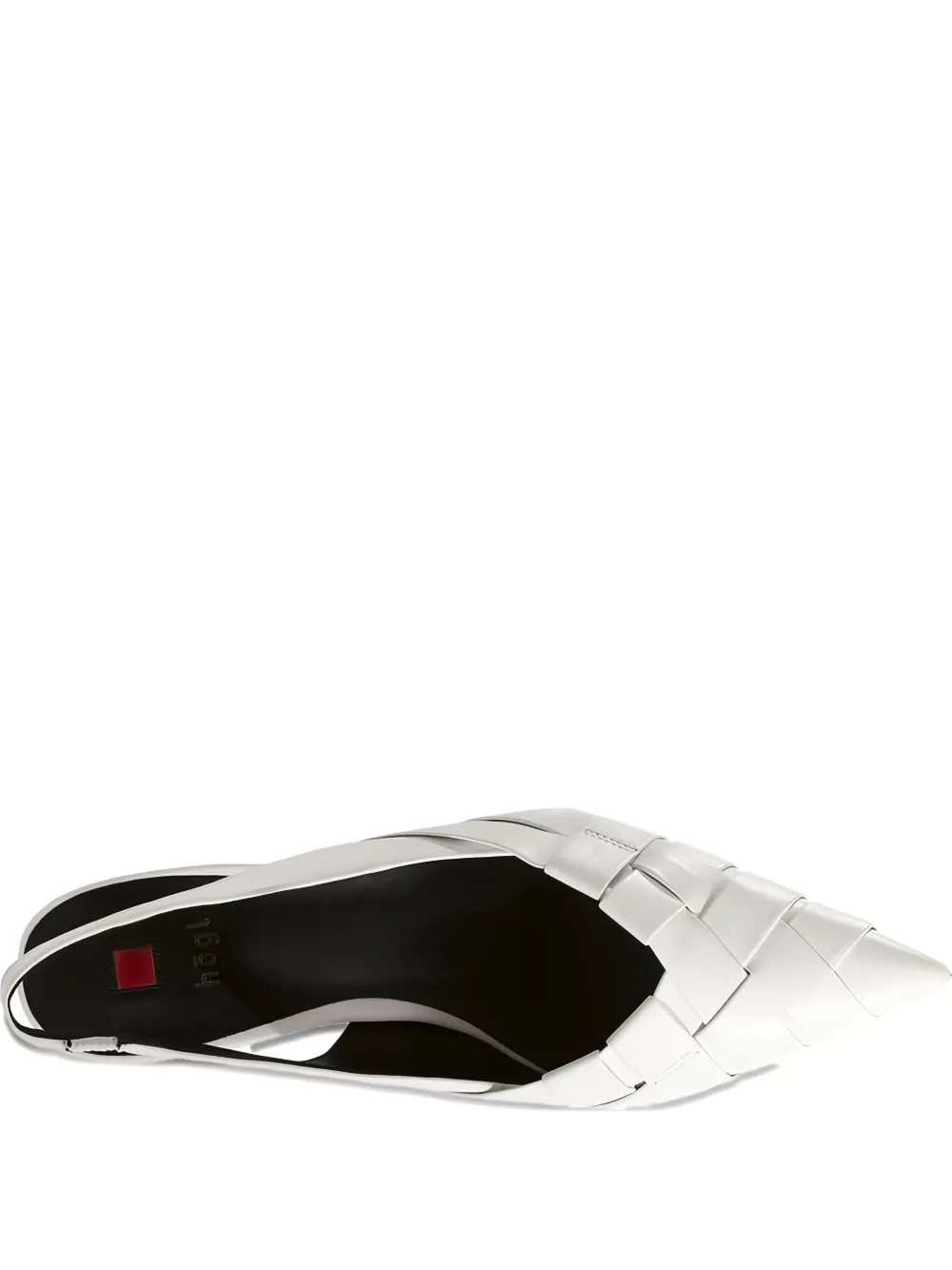 Hogl 45mm Estelle slingback kitten-heel pumps White