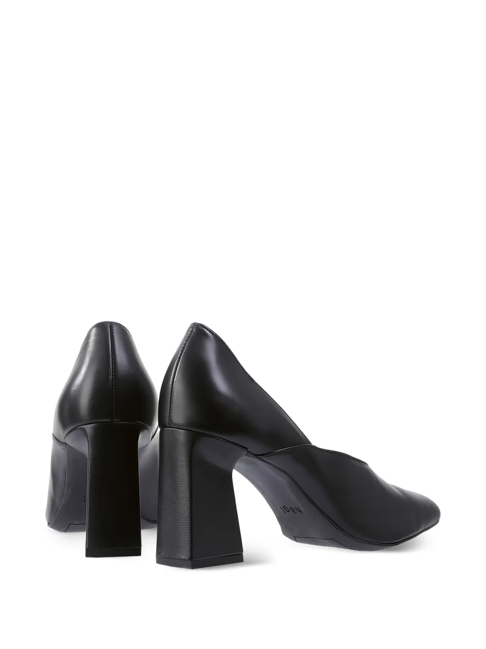 Hogl block-heel pointed pumps Black