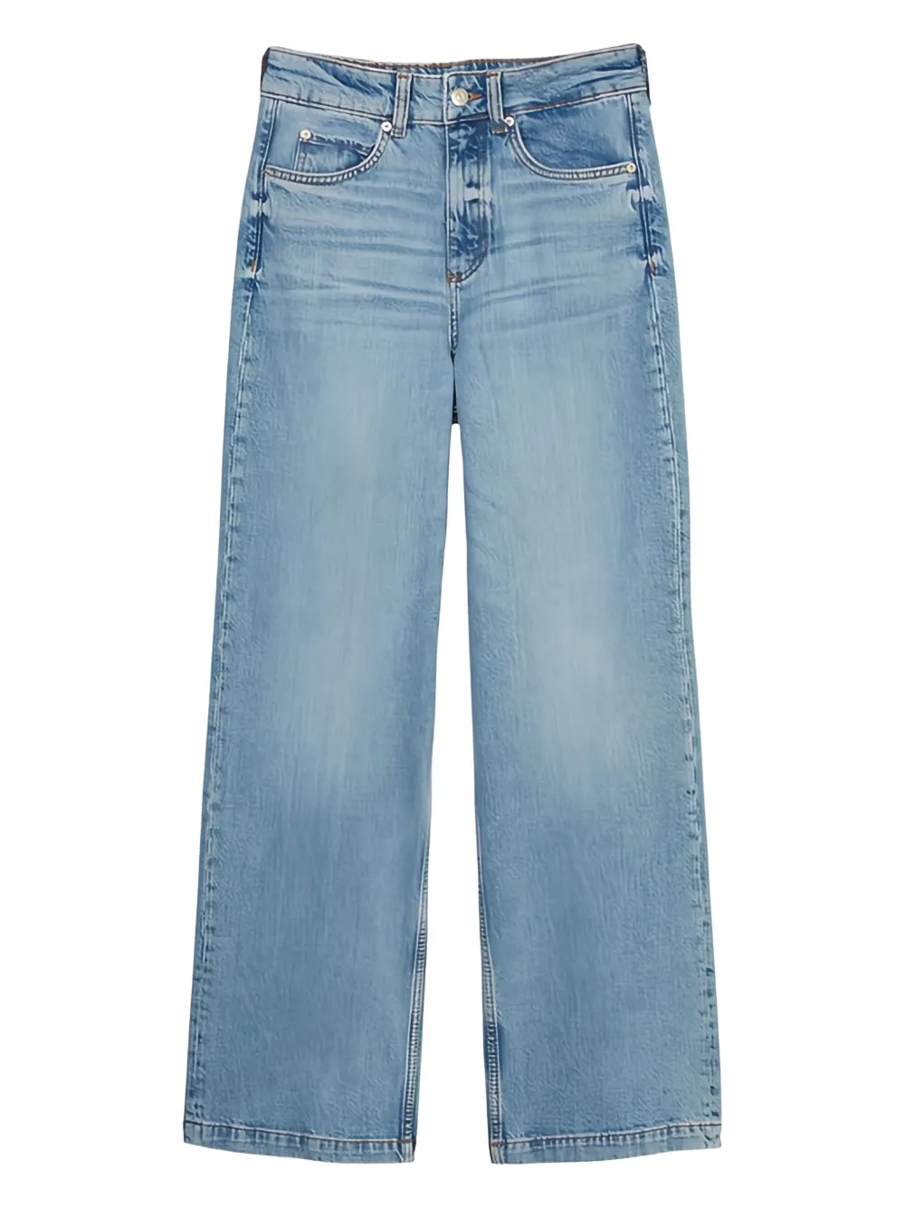 high-waisted jeans