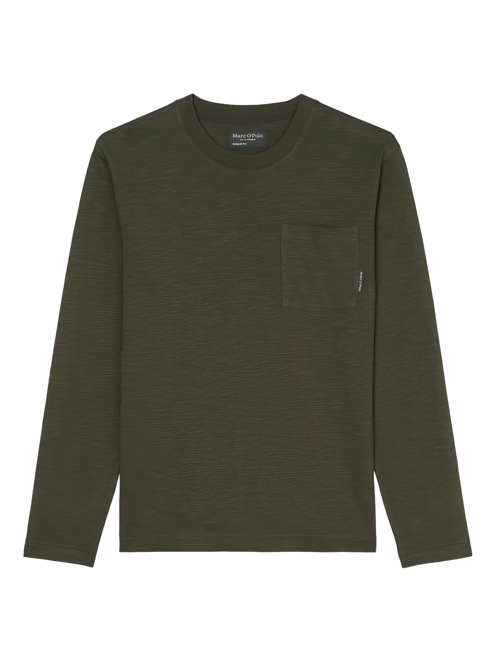 Marc O'Polo T-shirt met lange mouwen en zak Groen