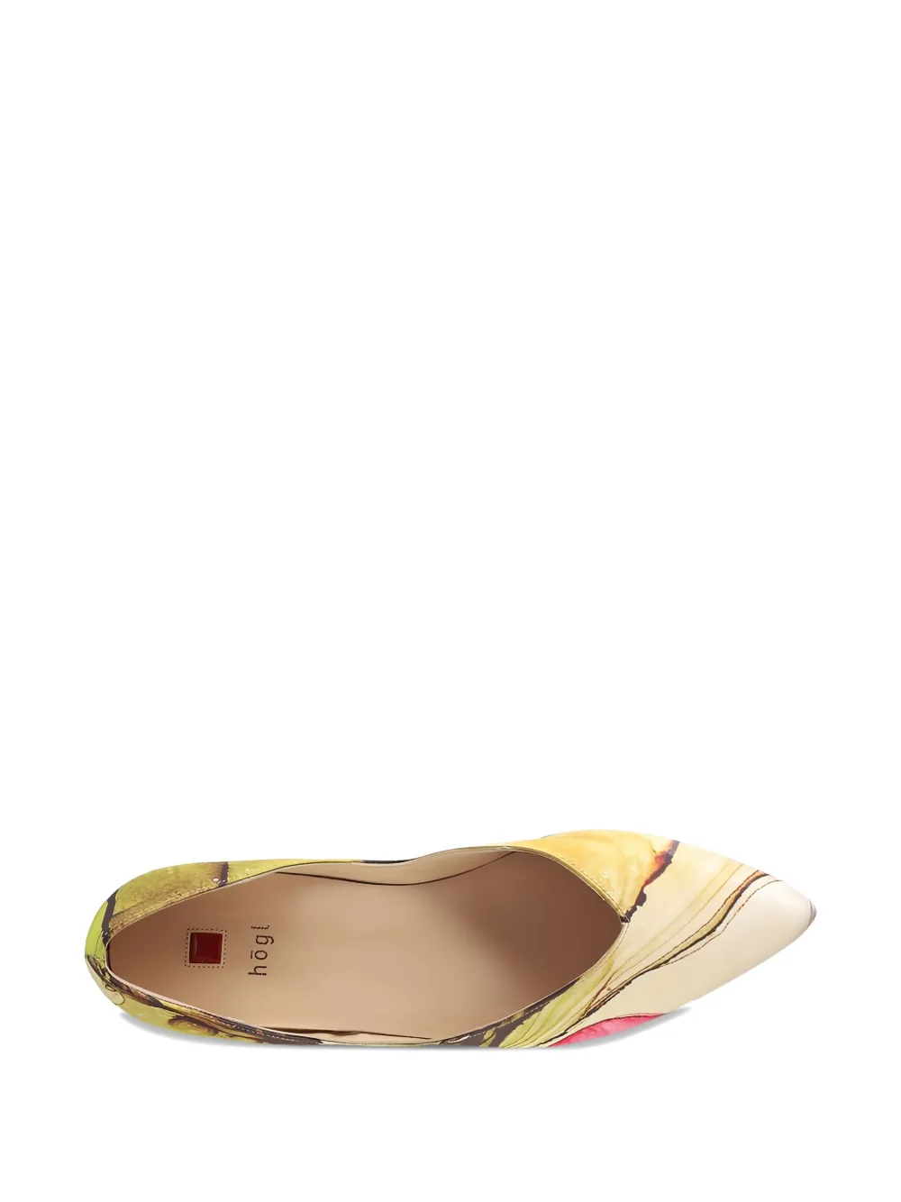 Hogl pointed ballet flats Yellow