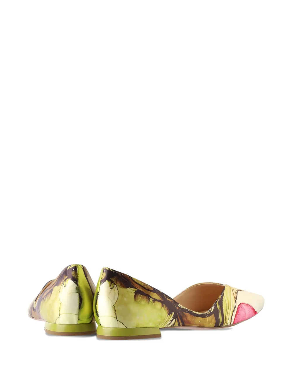 Hogl pointed ballet flats - Geel