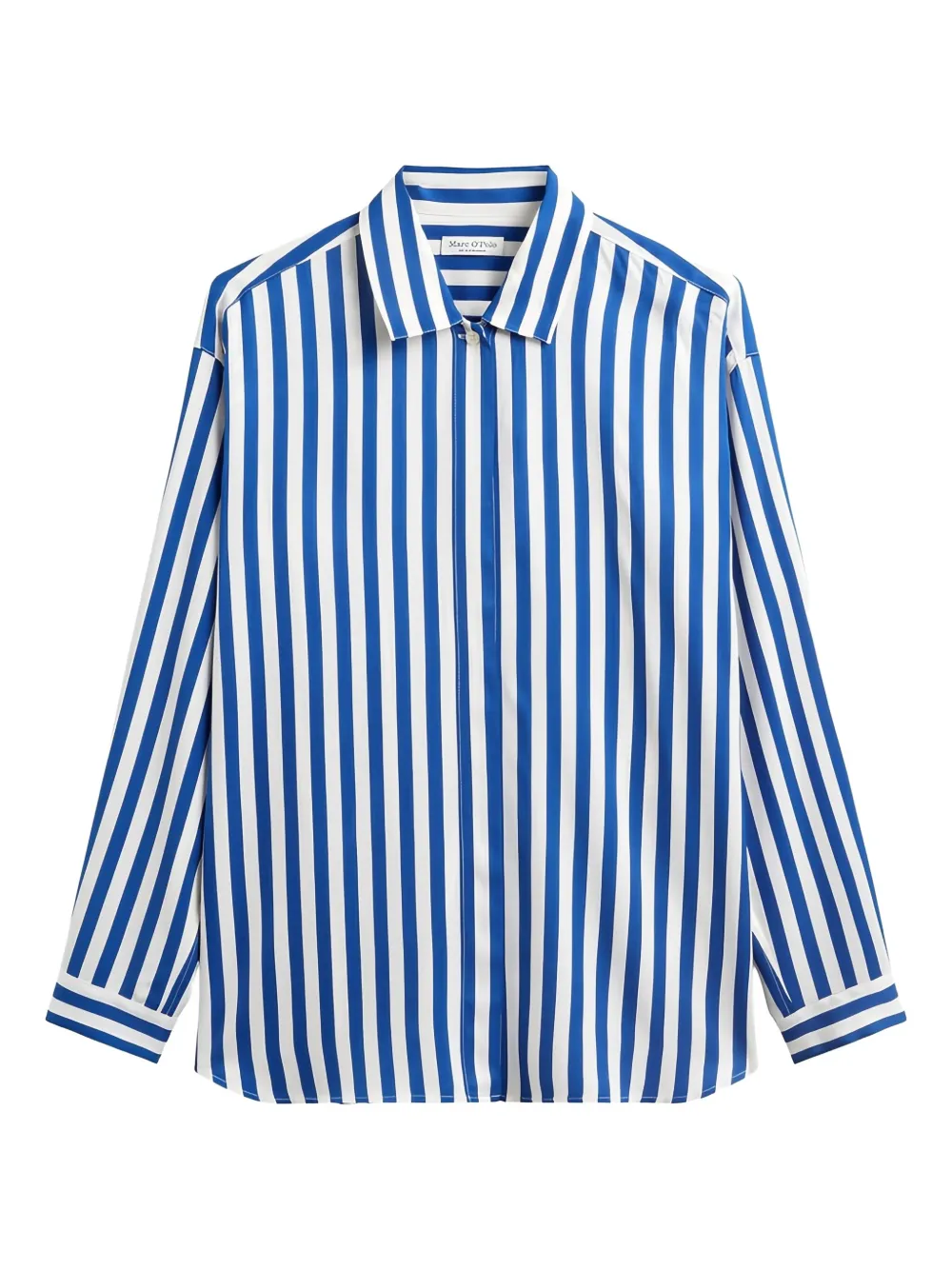 striped button-up shirt