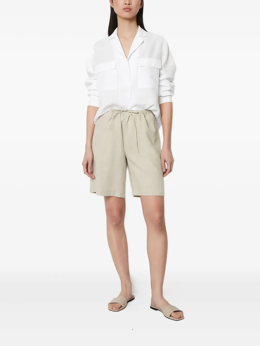 Marc O'Polo drawstring-waist linen shorts | Short Shorts | Image 2
