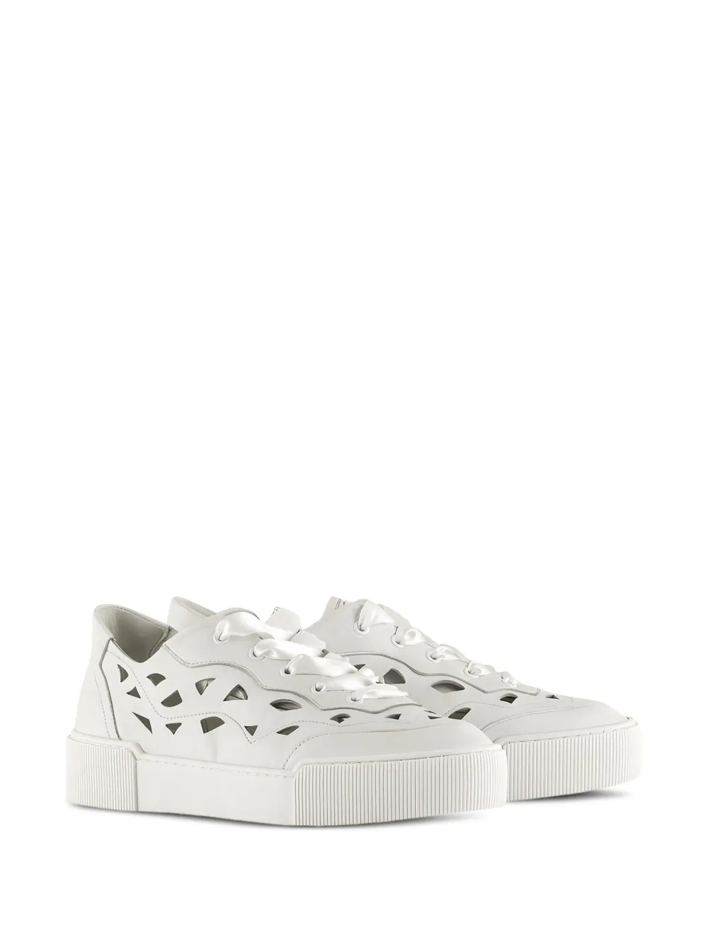 Hogl Anouk cut-out lace-up sneakers - Wit
