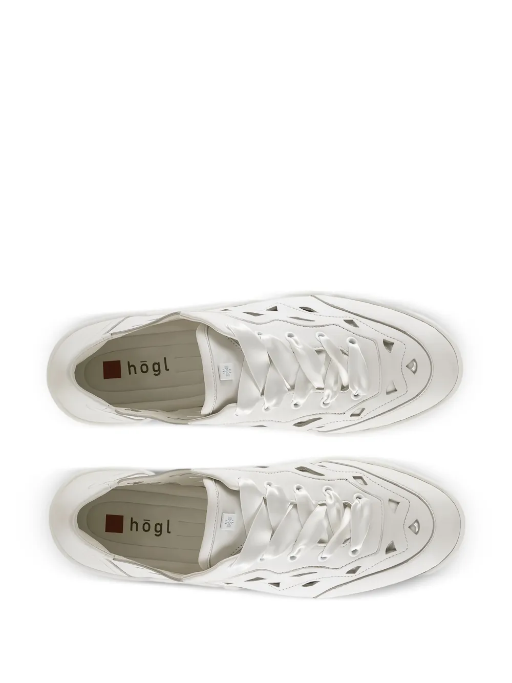 Hogl Anouk cut-out lace-up sneakers White