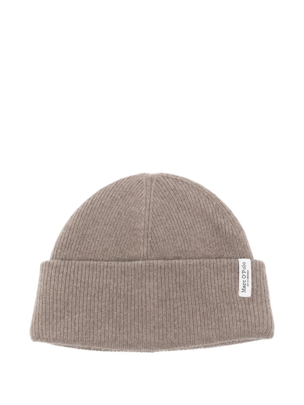 Marc O'Polo ribbed folded-brim beanie Bruin
