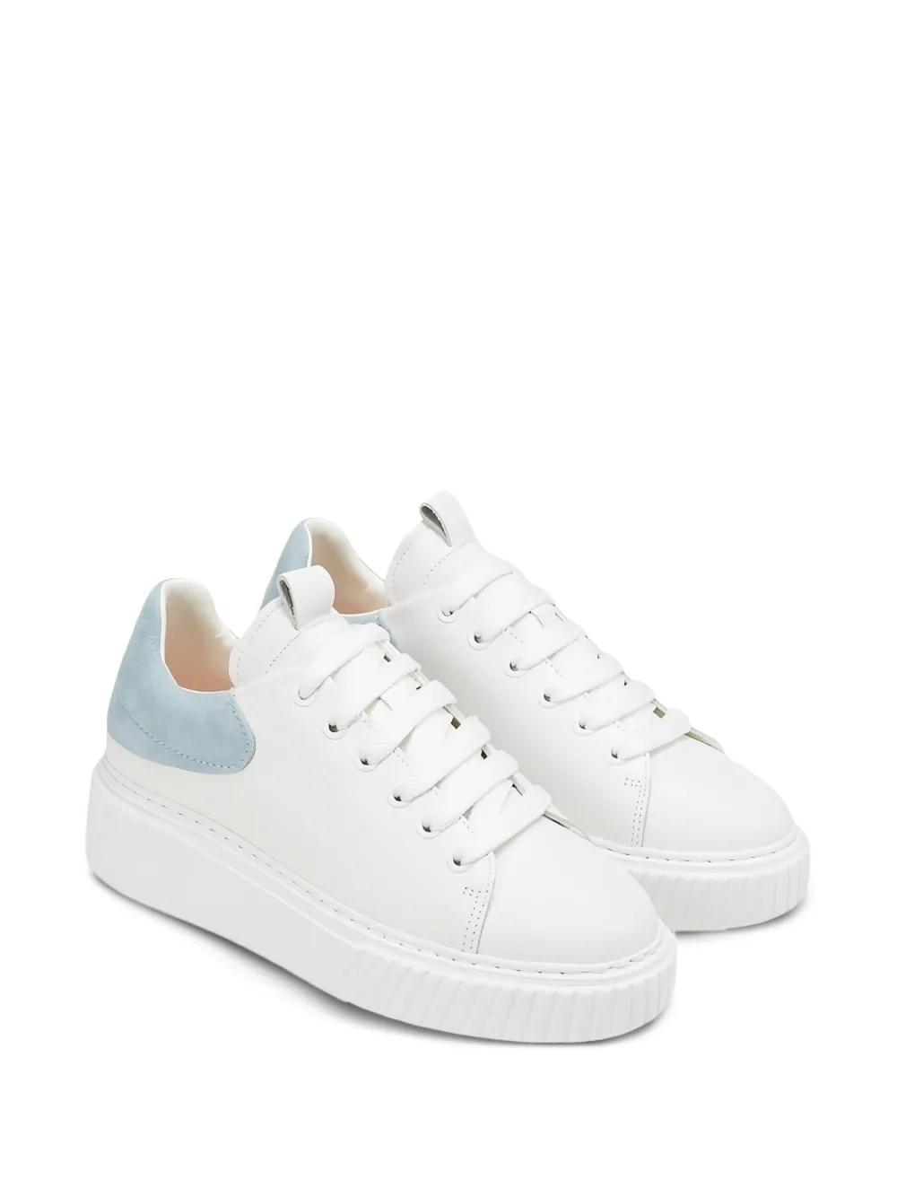 Marc O'Polo leather platform sneakers - Wit