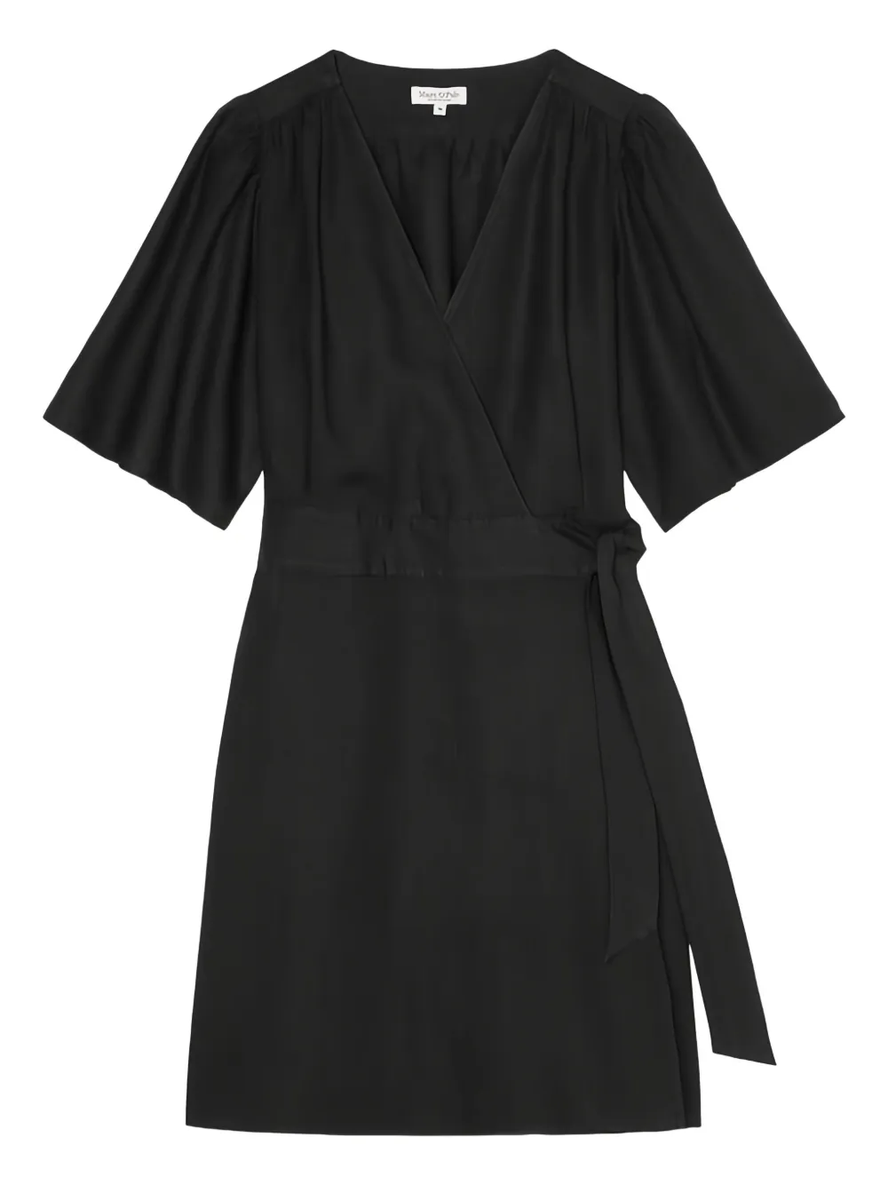 puff sleeves wrap dress