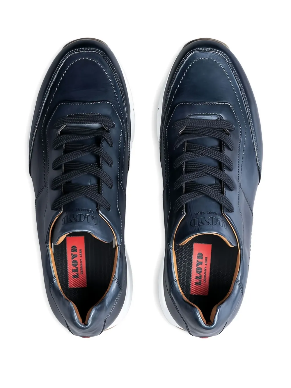 Lloyd Amsterdam leather lace-up sneakers Blue