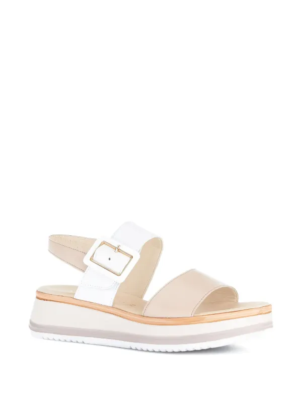 GABOR two-tone Platform Sandals White FARFETCH IN