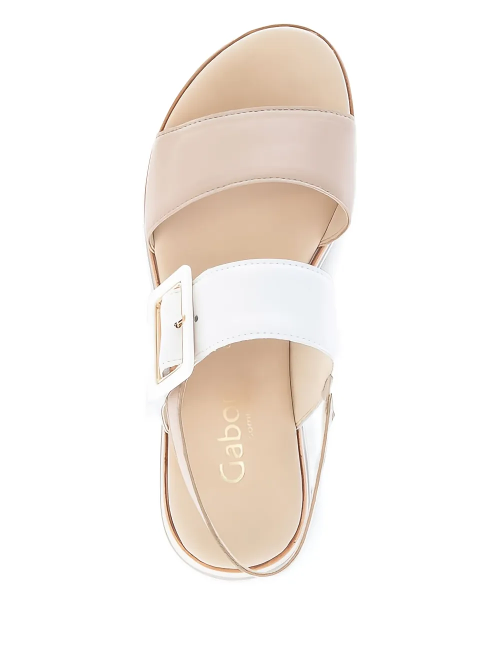 GABOR two-tone platform sandals White