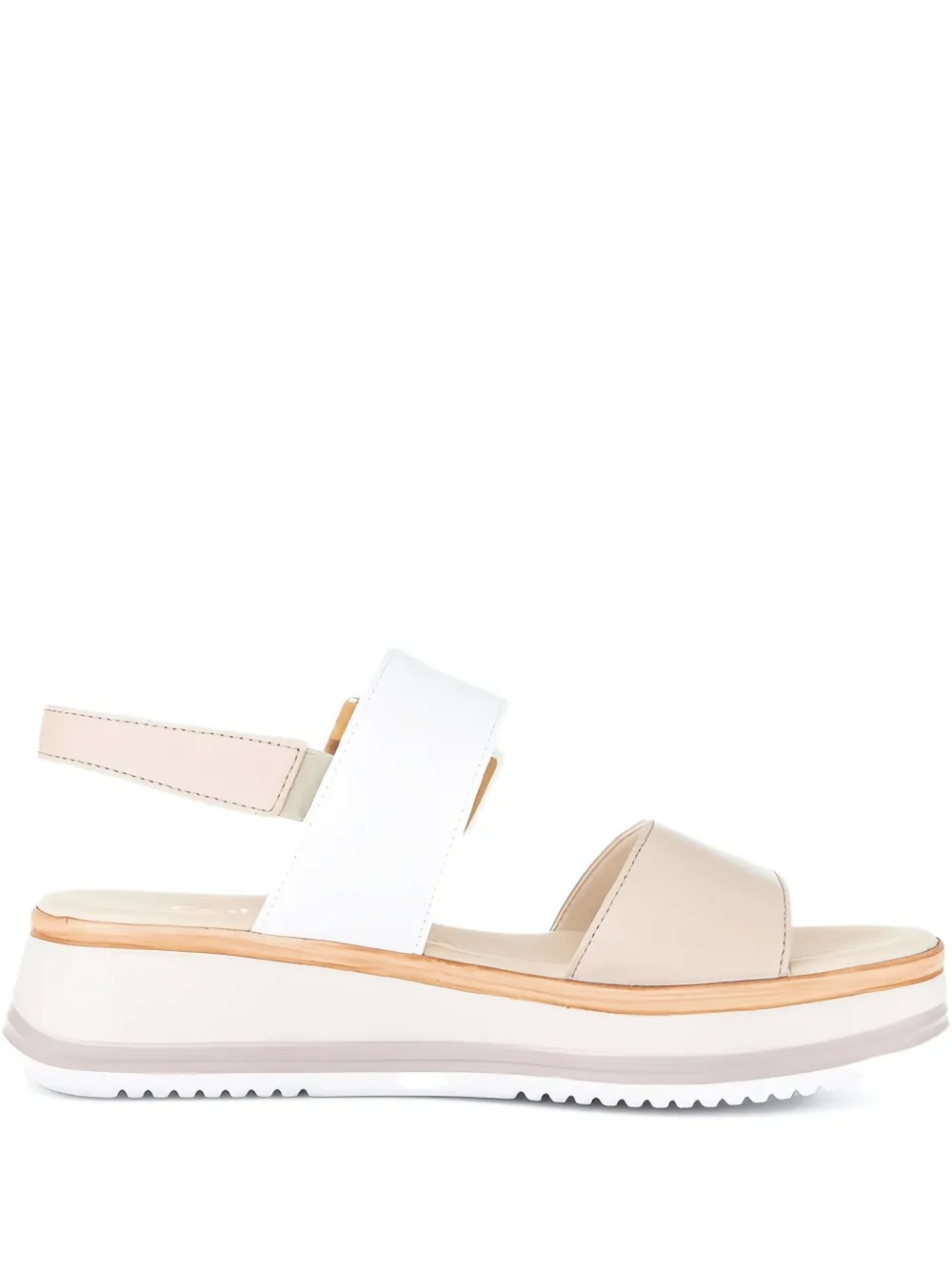 GABOR two-tone platform sandals White